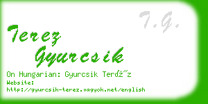 terez gyurcsik business card